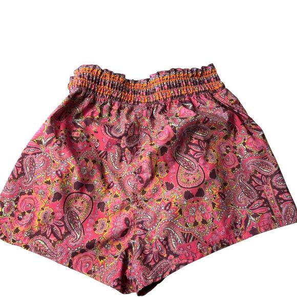 Free People FP Movement Next Round Paisley Pink Blue Shorts Bundle Small - Picture 5 of 7